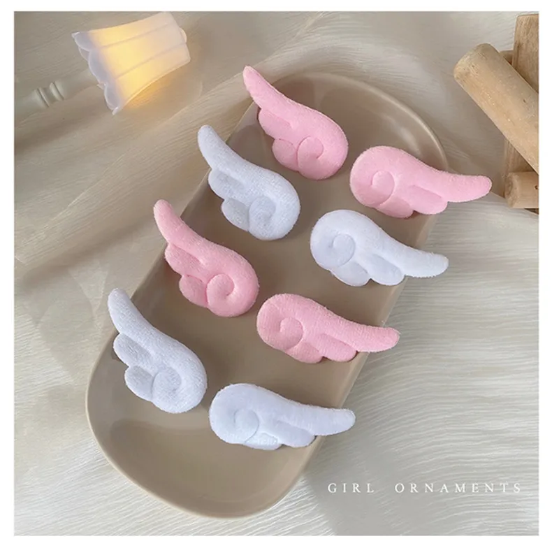 1Pair Fashion Lovely Cartoon Angel Wings Cosplay Hairpin Cute Side Hair Accessories Doll Girls Children Side Hair Clip Headwear 100pcs bag baby kids colorful lovely scrunchies hair bands ponytail holder children hair ties hair rope hair accesorries