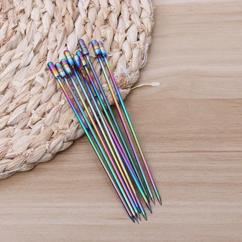 

10pcs Stainless Steel Cocktail Picks Fruit Sticks Toothpicks Appetizer Pick for Party Bar (Cylinder Head)