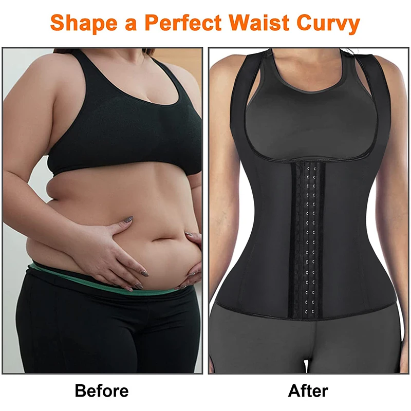 Women's Latex Underbust Waist Trainer Shapewear Cincher Corset Body Shaper Steel Bone Corset Slimming Vest Plus Size Girdle Belt spanxs