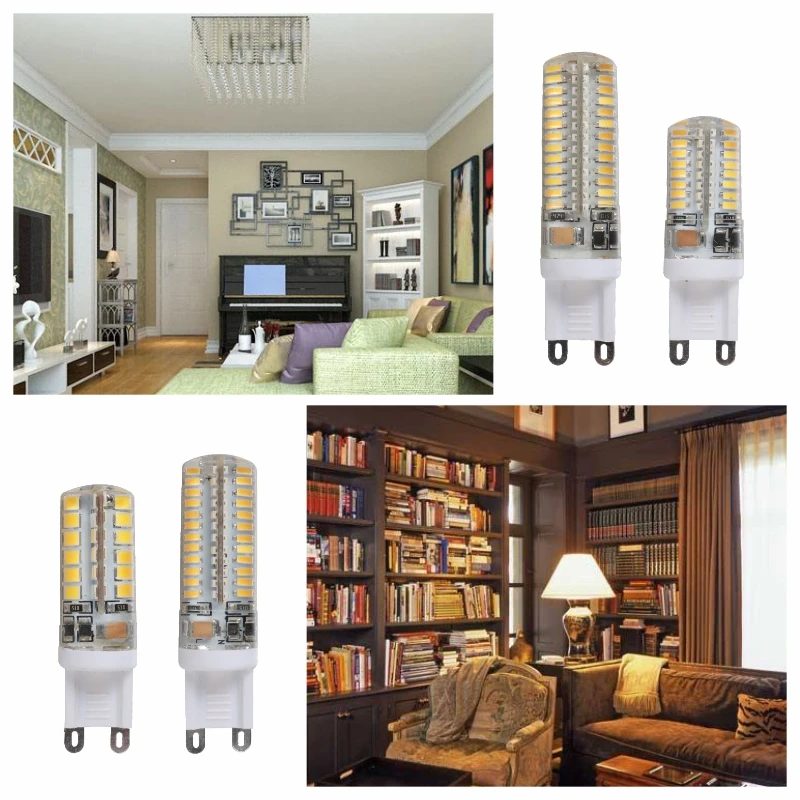 10 шт./лот G9 светодиодные лампы 3W 4W 5W 6W 220V 240V LED SMD 2835 3014 свет заменить 30 Вт/60 Вт