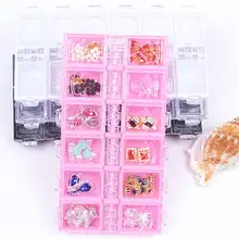 12 сеток Регулируемая прозрачная пластиковая коробка для хранения для маленьких компонентов ящик для ювелирных инструментов бусина таблетки органайзер для ногтей
