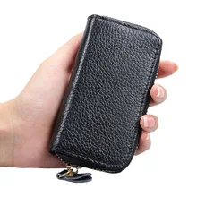 Мужской кошелек из натуральной коровьей кожи, кошельки для автомобильных ключей, Модные Женские ключницы, держатели