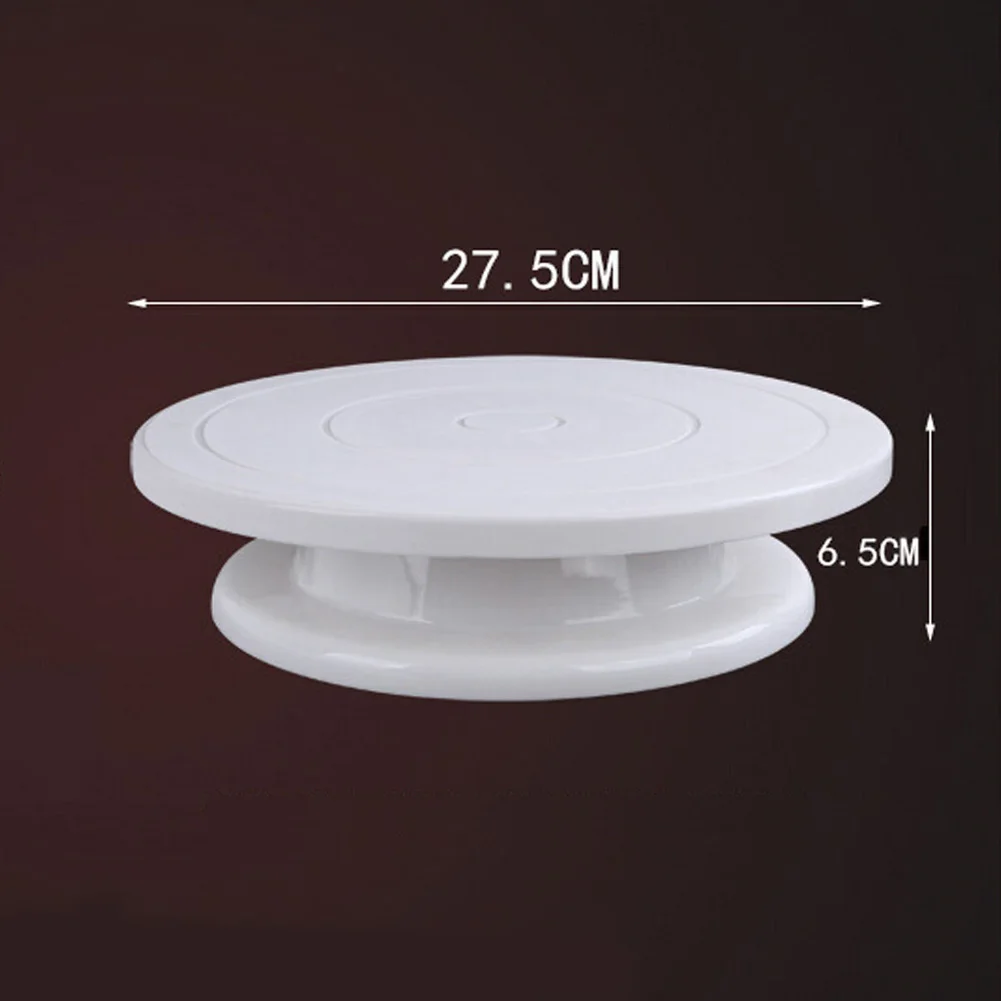  Baking Tool DIY Cake Turntable Plastic Cake Plate Rotating Table Stand Base Turn Around Cake Decora