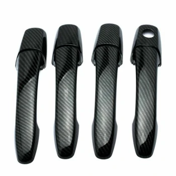 

for Mazda 3 2004 - 2009 New Carbon Fiber Chrome Car Side Door Handle Cover Trim