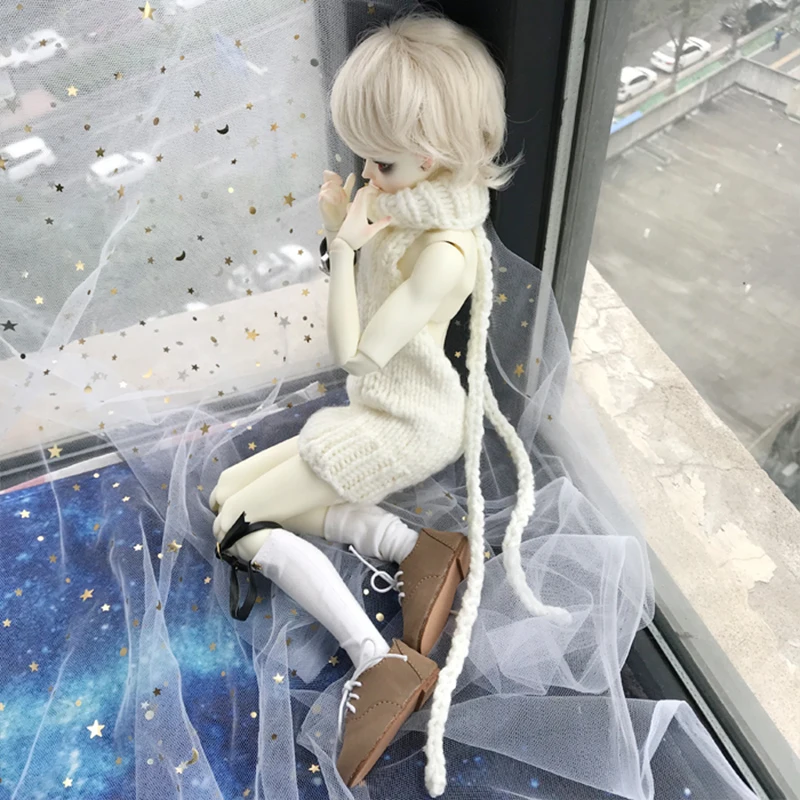 Кукольная одежда 1/4 BJD свитера белого цвета ручной вязки с открытой спиной свитера для 1/4 BJD куклы аксессуары для кукольной одежды 2 стиля