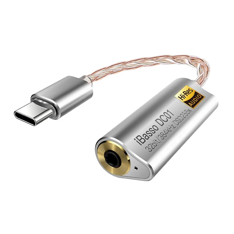 Portable Headphone Amplifier Adapter for DC01 DC02 USB DAC for Android PC Tablets 2 5mm 3 5mm HiFi HiRes Adapter Type C