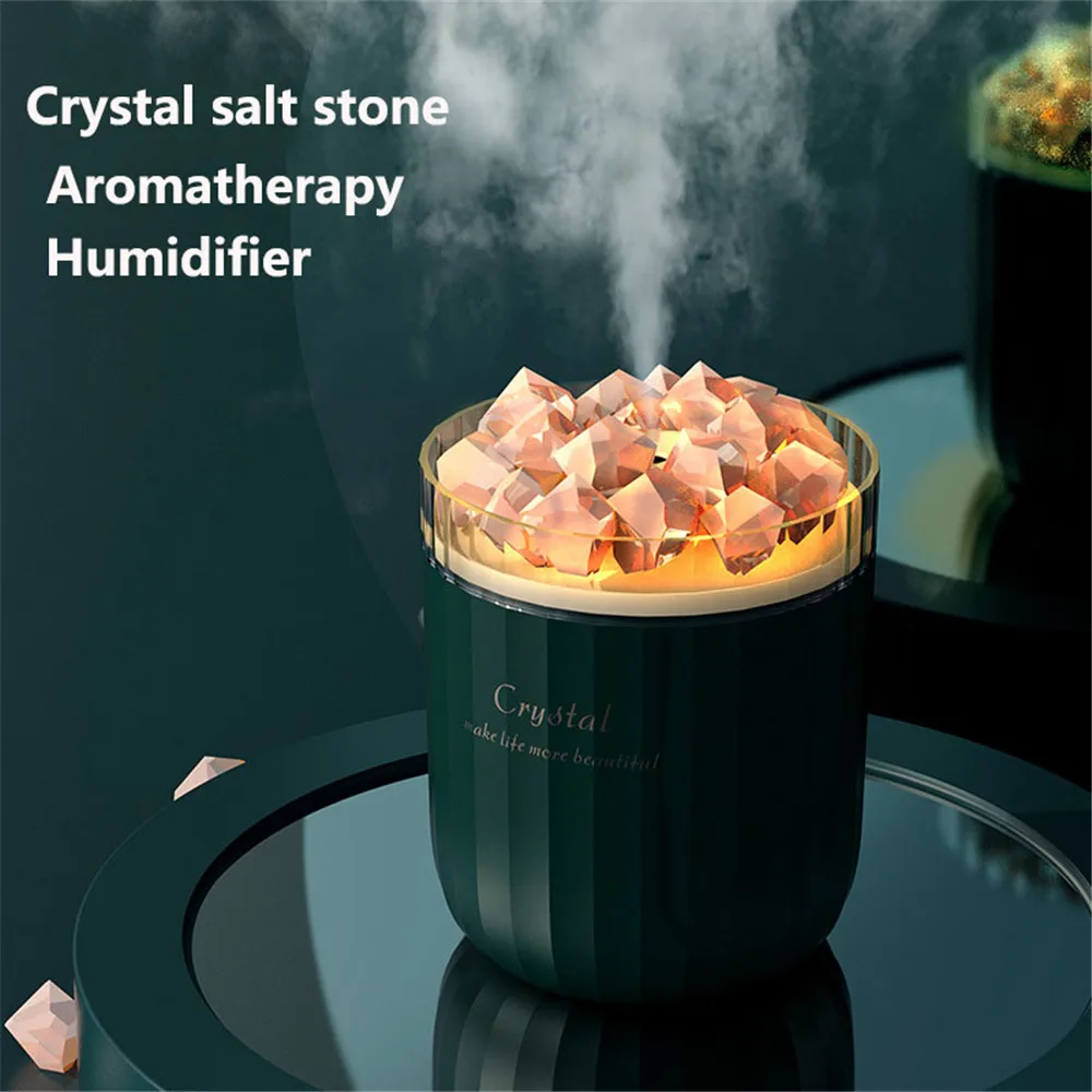 2021 Portable Crystal Aromatheraphy Humidifier USB Wireless Aroma Essential Oil Diffuser Air Humidificador with Atmosphere Lamp | Бытовая