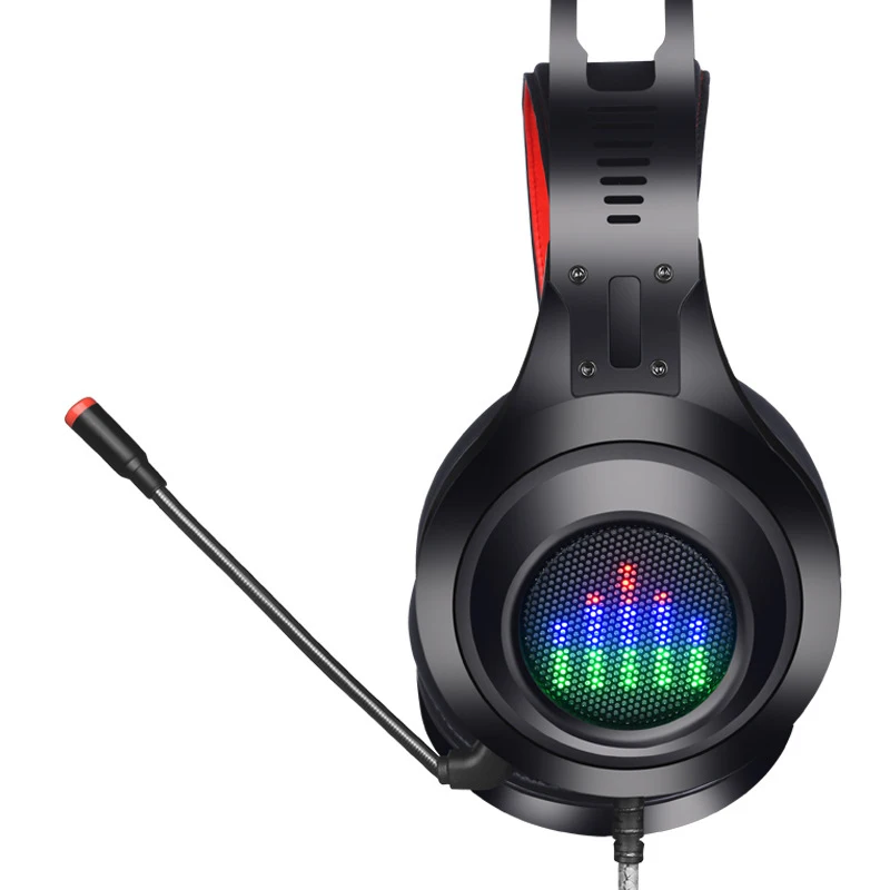  Gaming Headset with Virtual 7.1 Surround Sound Game Headphones With Dancing LED Notes for PC Comput