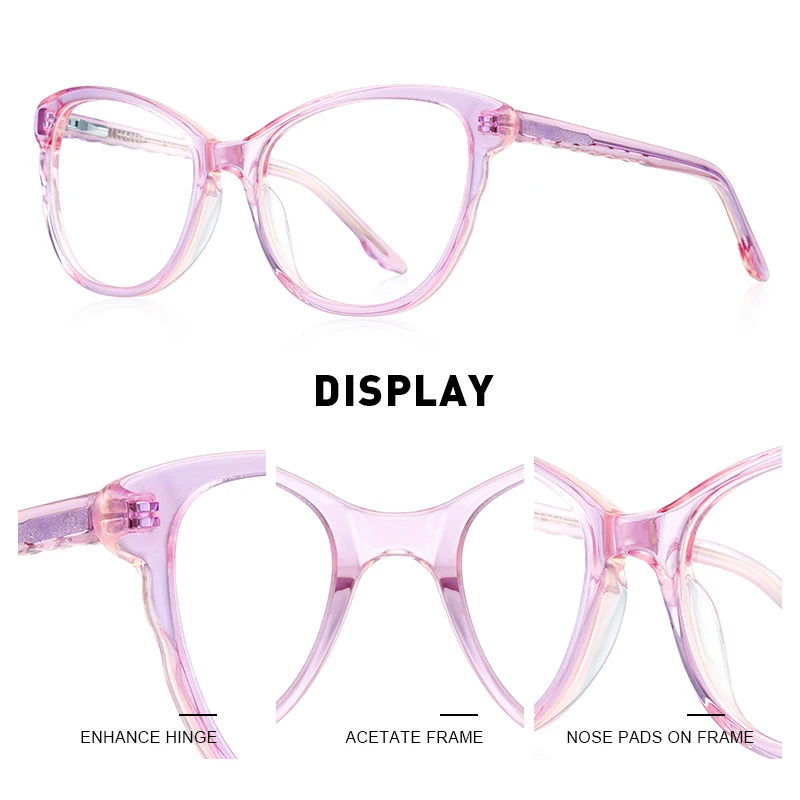 MERRYS DESIGN Kids Anti Blue Ray Light Blocking Glasses Cat Eye Girls Eyewear Frame Acetate Glasses Frames S7785FLG