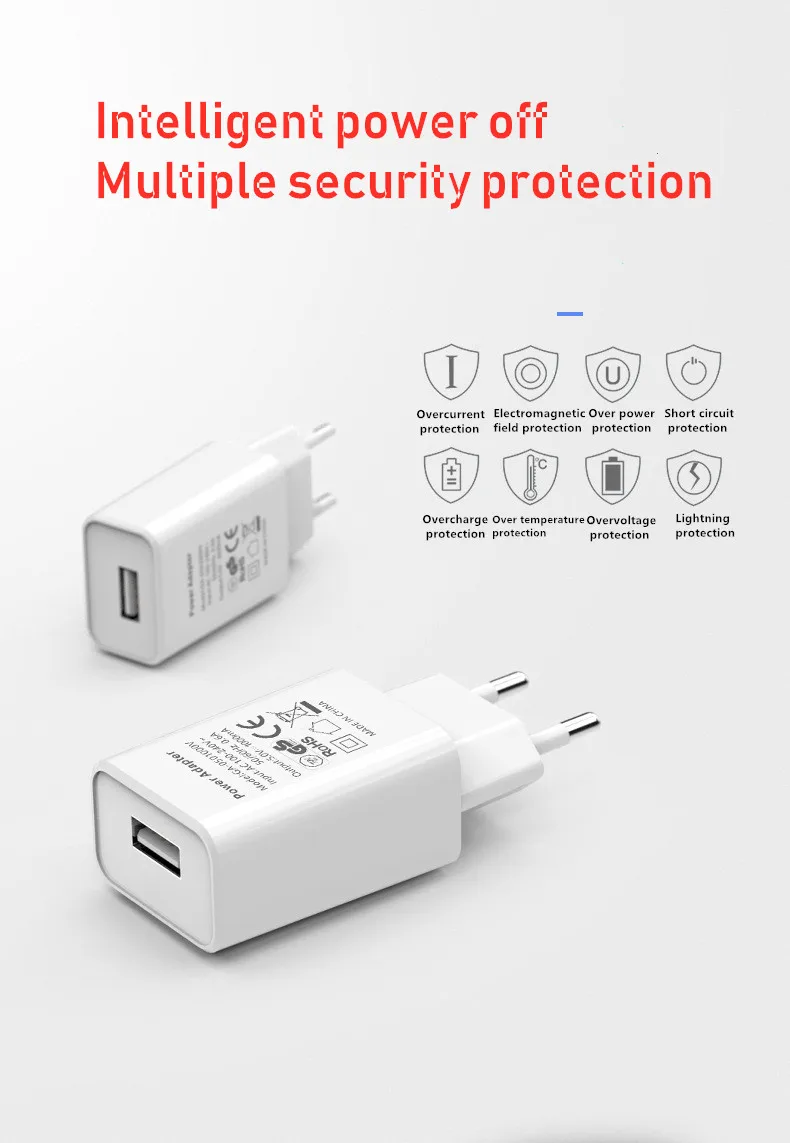 5V 2A USB зарядное устройство для iPhone X 8 7 iPad быстрое настенное зарядное устройство EU US адаптер для samsung Xiaomi Mi зарядное устройство для мобильного телефона кабель для передачи данных