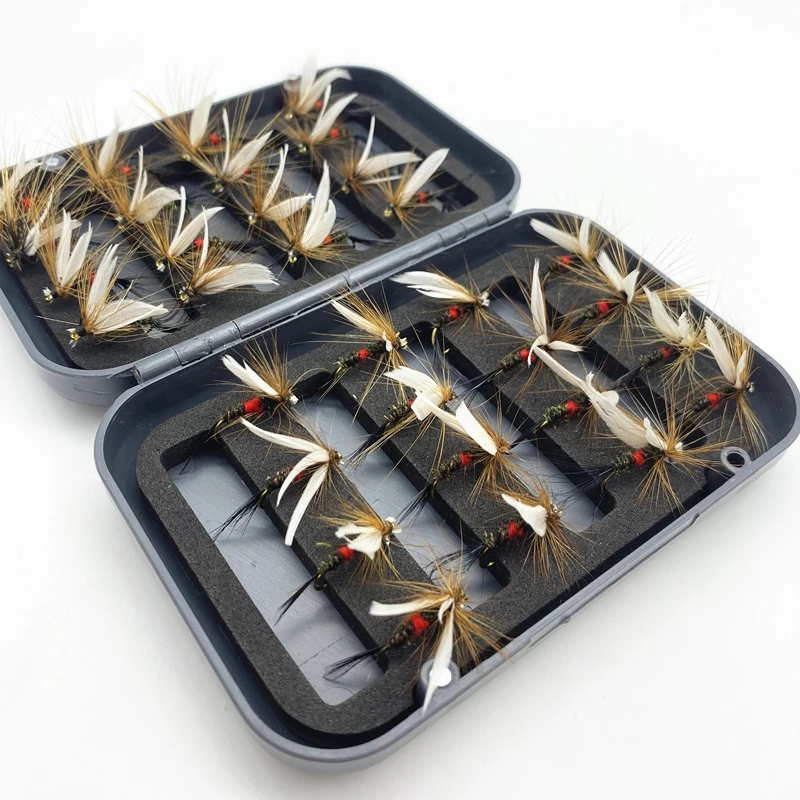 

32Pcs/Set Fly Fishing Lure Bait Hook Trout Bait Insect Flies Dragonfly Topwater Bait Dry Flies Trout Crank Hook Fishing