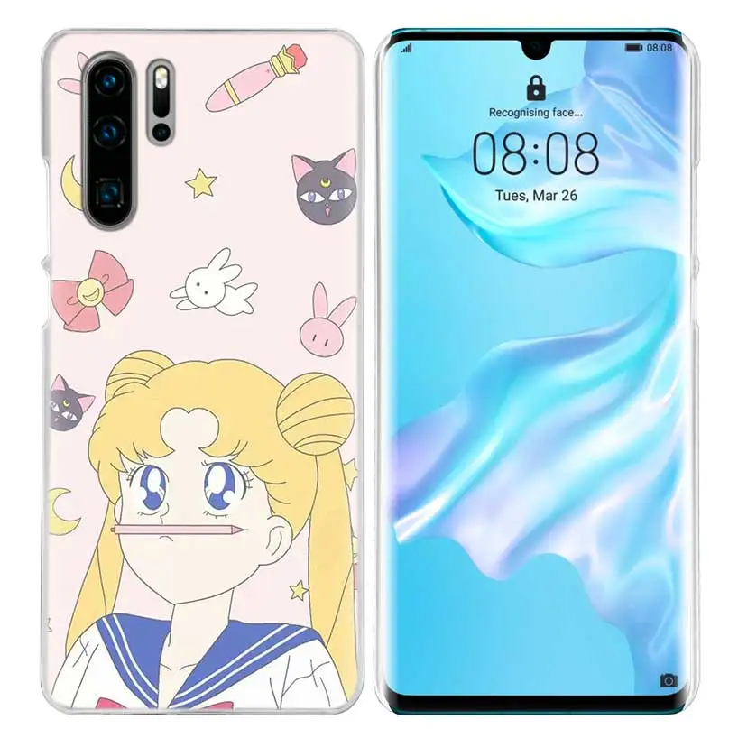 01 Сейлор Мун Аниме Чехол для девушек для huawei mate 30 20 10 P20 P30 Lite Pro P Smart Y9 Prime Honor 8A 8X 10i PC Чехлы для телефона - Цвет: 01