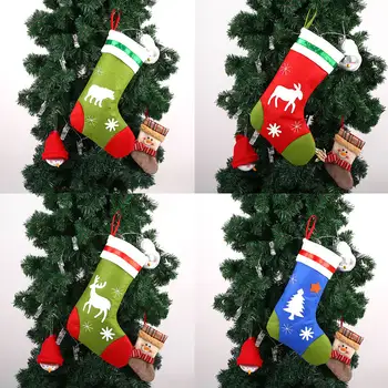 Нетканые рождественские сумки для носков подарки из конфет сумка для хранения держатель Органайзер Вечерние