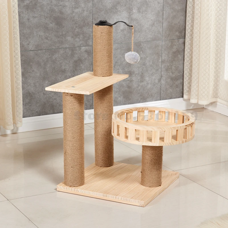 Большой ротанговый сизаль бархат четыре сезона кошка скалолазание рама кошка прыжки когтеточка Кошка Игрушка Кошка Когтеточка кошка
