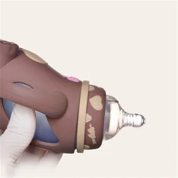 

Temperature glass Baby Bottle baby milk Elbow bottle Silicone Feeding bottle bottle children mamadeira nipple bottle