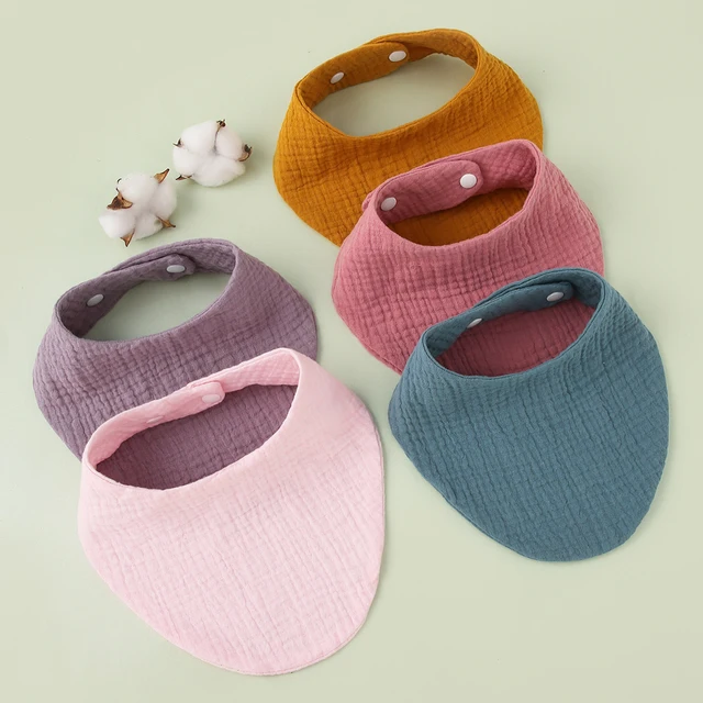 5 pieces/lot Baby Bibs Triangle Kids Cotton Bibs Saliva Towel Baby Boys Girls Feeding Apron Cotton Bandana Bibs Arc Scarf-D
