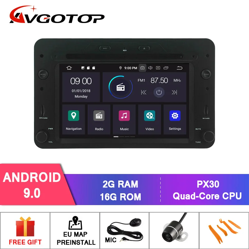 Cheap AVGOTOP 2+16GB/4+64GB Android 9 Bluetooth GPS Car Player Multimedia For Alfa Romeo 0