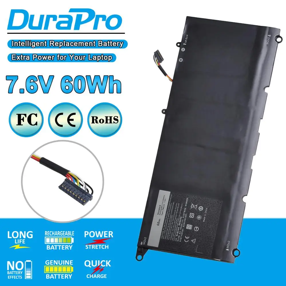 Durapro 1 Pc Pw23Y Batteria Del Computer Portatile 7.6V 60Wh Per Dell Xps 13 9360 Xps Serie 13-9360-D1605G 0Rnp72 Tp1Gt 0Tp1Gt
