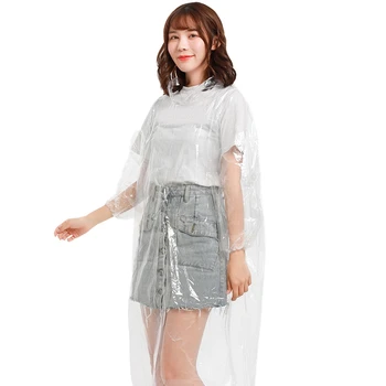 

5Pcs Disposable Poncho Cap Transparent Adult Raincoat Unisex Raincoat Anti-Fog Raincoat Anti-Fog Saliva Raincoat