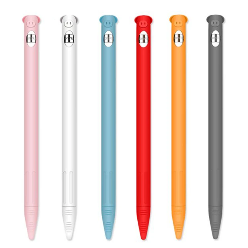 

Cute Pig Pattern TPU Silicone Protective Cover For Apple Pencil iPad Tablet Touch Pen Sleeve Cover Anti-scratch