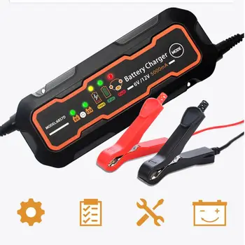 

Car Intelligent Repair Lead-acid 110V/220V Battery Charger Automatic Maintainer E7CA