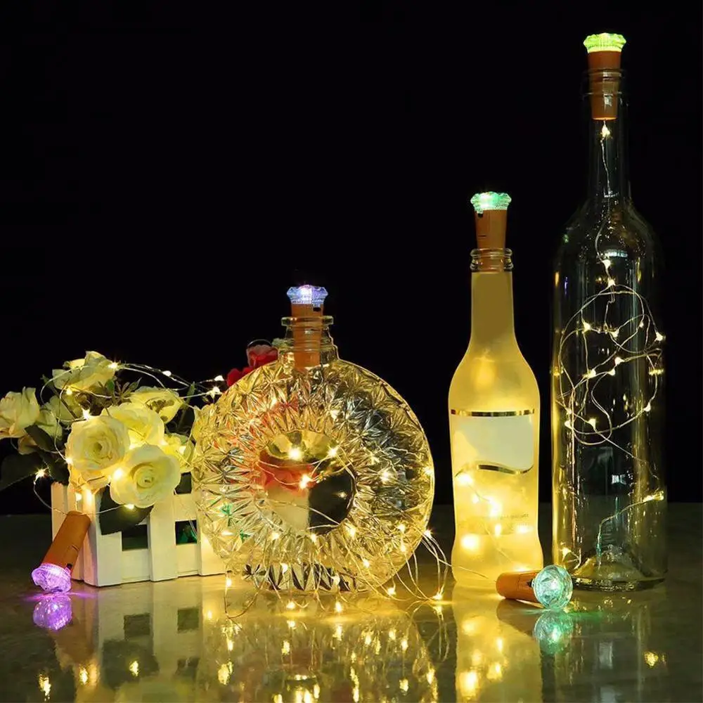 

LED String Lights Diamond Shape USB Rechargeable LED Fairy Lights Stopper Cork Lamp For Wine Bottle