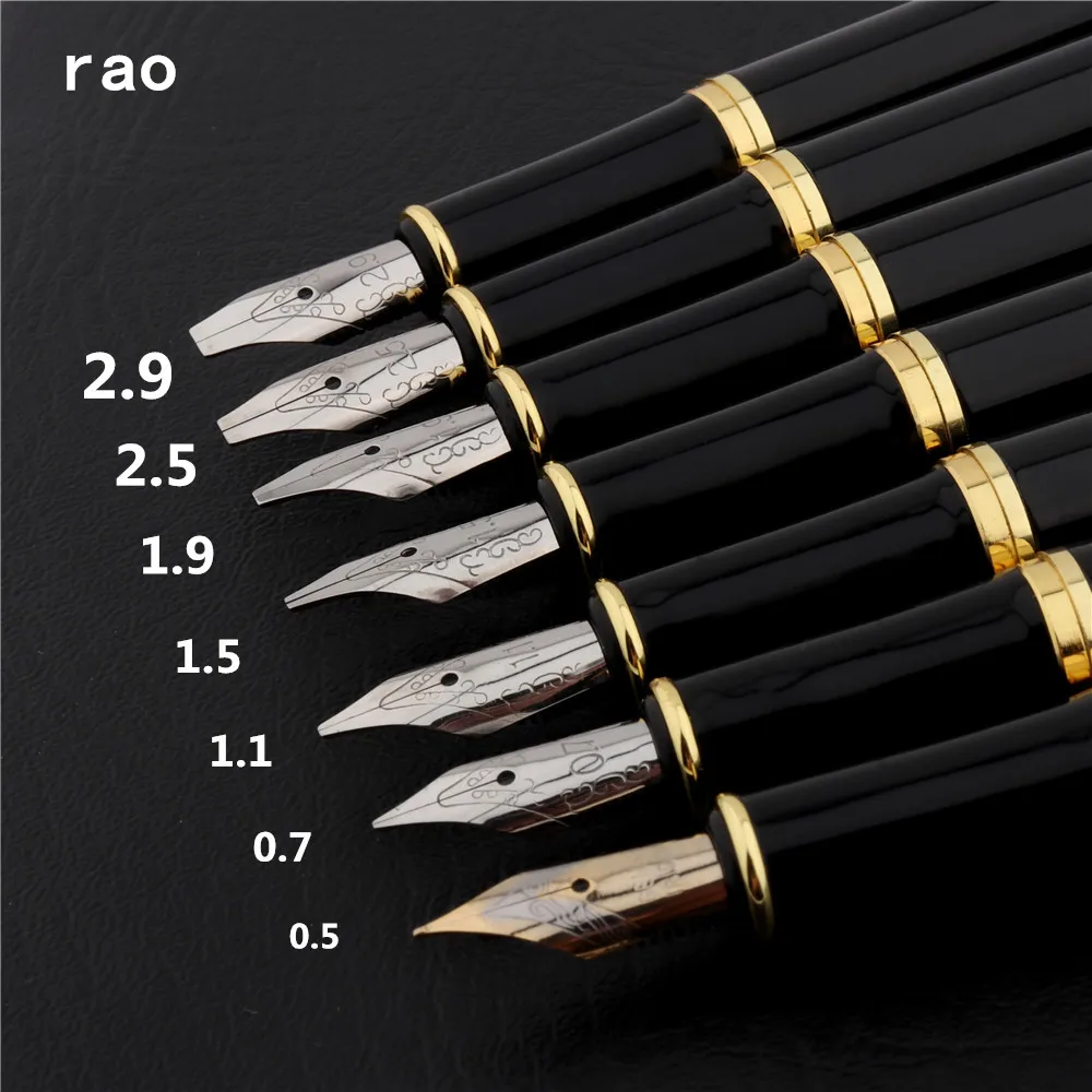 Stylo à plume de calligraphie anglaise, de luxe, de qualité, 389 noir 0.5/0.7/1.1/1.5/1.9/2.5/2.9mm, fournitures de papeterie, stylos scolaires