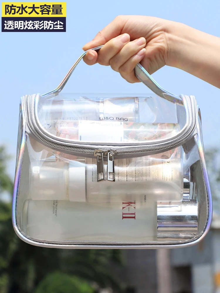 Waterproof Cosmetic Bag Women Portable Transparent Simple Wash Makeup Pouch Clear BB50SZ | Дом и сад