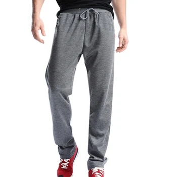 

Newly Men Thin Drawstring Pants Casual Straight Fitness Workout Spring Autumn Long Trousers Plus Size 4XL DO99