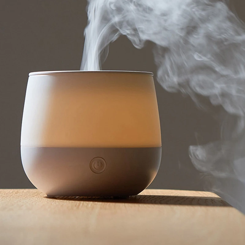 Usb Mini Table Air Humidifier Essential Oil Diffuser Ultrasonic Aromatherapy Slient with Led Non Cotton Stick Filter