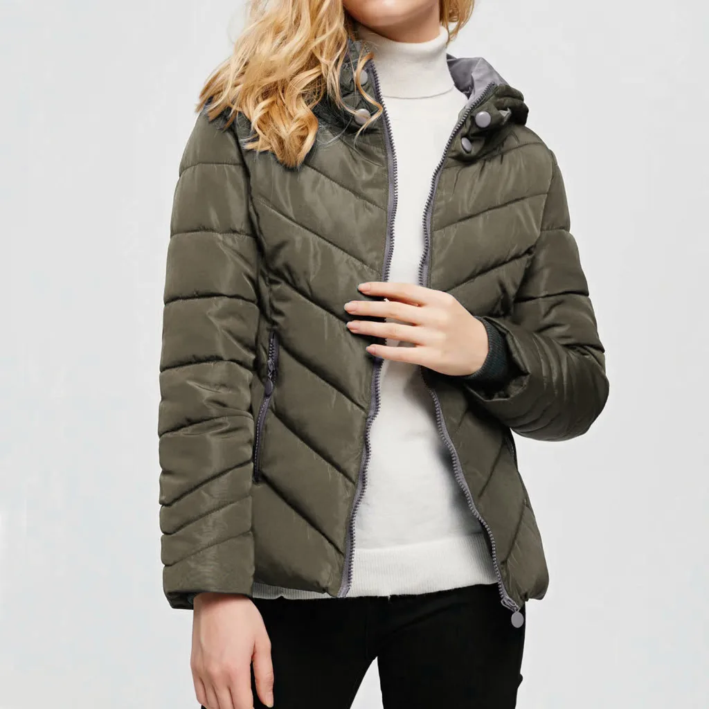 

Autumn Winter Jacket Women Polyester Thicken Jacket Coat Oversized Long Sleeve Outerwear Ladies Tops Jacket 9.9
