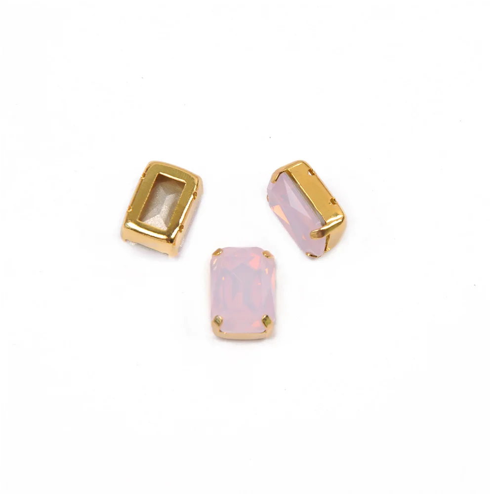 

4627 Rose Water Opal Octagon Fancy Crystal Rhinestones Diamond Jewelry Stones Pointback Glass Gems Applications For Dress