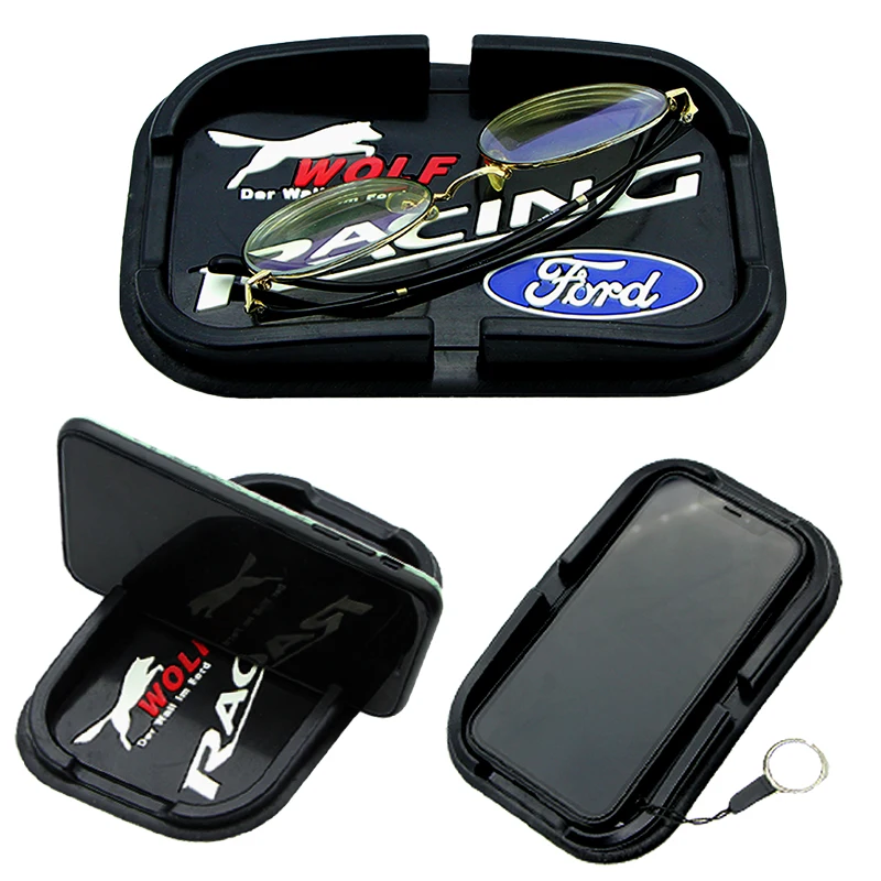 

Car Logo Badge Fixed Phones Mat Pad for Fords Focus 2 3 1 MK2 MK3 MK1 Fusion Auto Accessories Mobile Phone Anti-Slip Holder