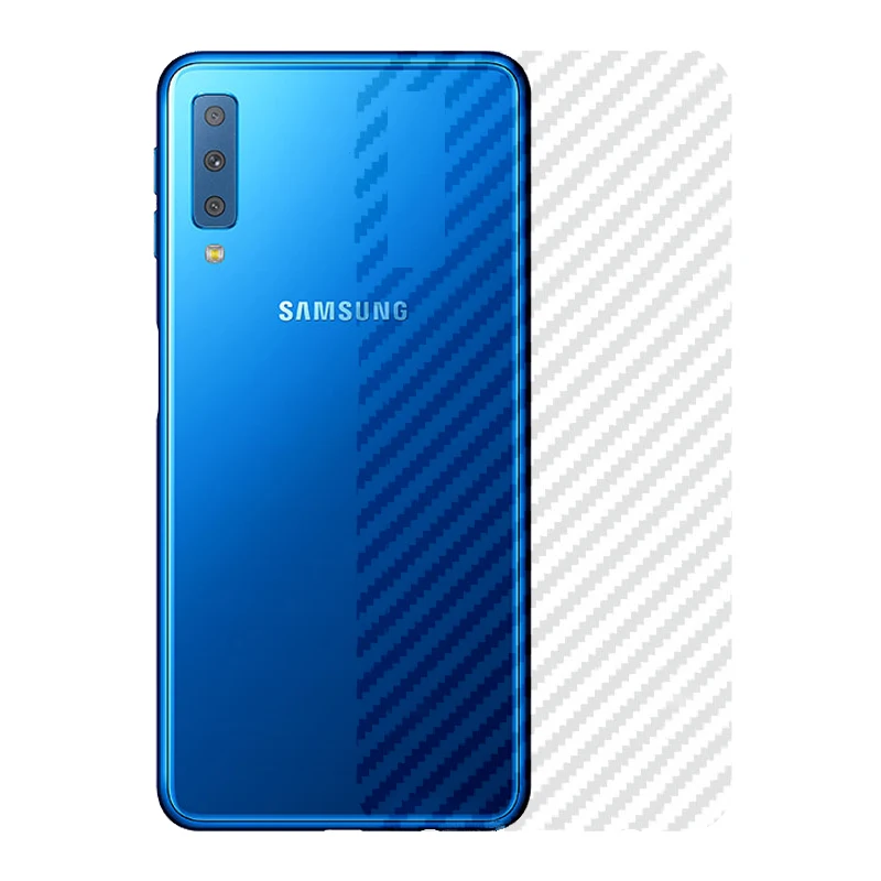 2 Pcs/Lot Carbon Fiber Sticker for Samsung Galaxy A7 2018/A750 6.0&quot Anti-Scratch Protective Back Film | Мобильные телефоны и