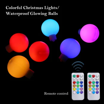 

1Set Waterproof LED Garden Swimming Pool Floating Outdoor Christmas Wedding Party Ball Light RGB Light With Remote Control