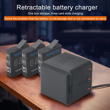 

Fast Charging Battery Charger Case Charging Dock Battery Storage Type Case Portable Charging Box for Gopro Hero Black 7 6 5