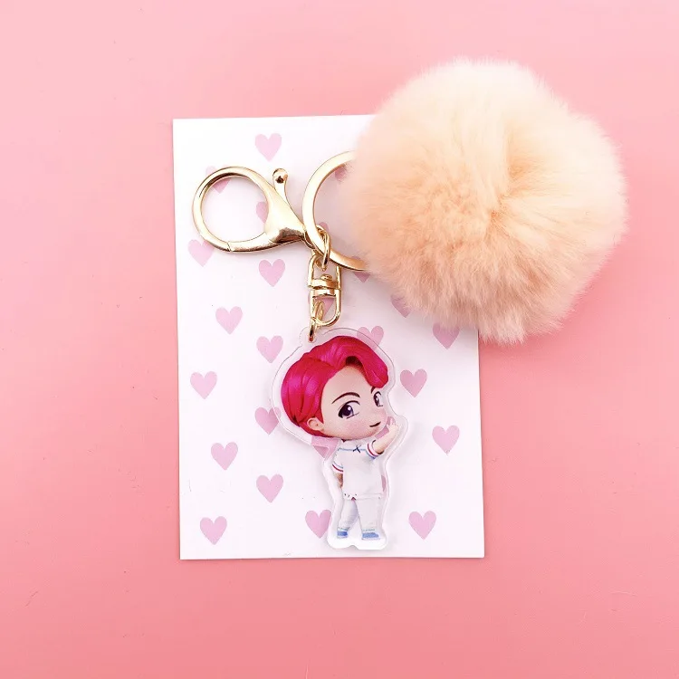 Kpop Bangtan брелок для мальчиков Kawaii плюшевая подвеска милый мультфильм Плюшевый мячик-подвеска брелок Высокое качество K-pop bangtan boys