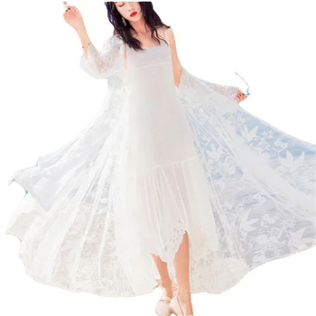 

summer dress Korean OLN new arrival vestidos wholesale Maple Leaf Lace Embroidered Loose Belt Jacket + Lace Sling Set Dress Fema