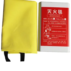 Couverture anti feu en silicone jaune orange blanc, protection de l'environnement, matériau en fibre de verre pour la protection contre le feu 