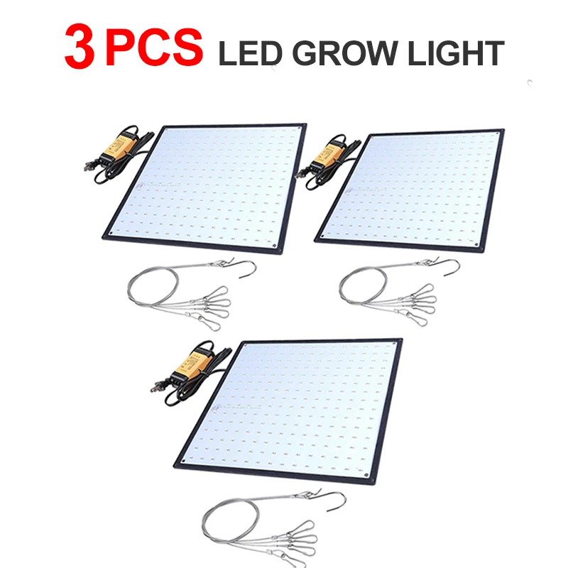 Растущий тент 500 Вт Светодиодный светильник для растений полный спектр Фито лампа фитолампия комнатный трав светильник s для цветов энергосберегающий - Испускаемый цвет: 3pcs grow light