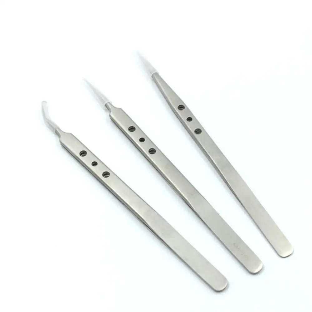 

Stainless Steel Precision Straight Fine Tip Tweezers High Elasticity For Mobile Phone Motherboard Repair Tool