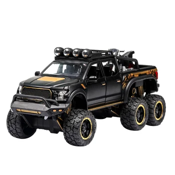 

Hot 1:32 Pull Back SUV Toy Car, Alloy Toy Car with Sound and Light, Door Can Be Opened, Black
