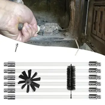 

Fireplace Pipe Brush Crevice Brush Corner Cleaning Kit Flexible Lint Remover Resistant To Wear And Has A Long Life