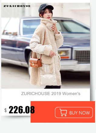 ZURICHOUSE, зимнее пальто для женщин, длинное, модное, искусственная овечья шерсть, пуховик, теплый, свободный, глянцевый, лакированная кожа, пуховик на утином пуху