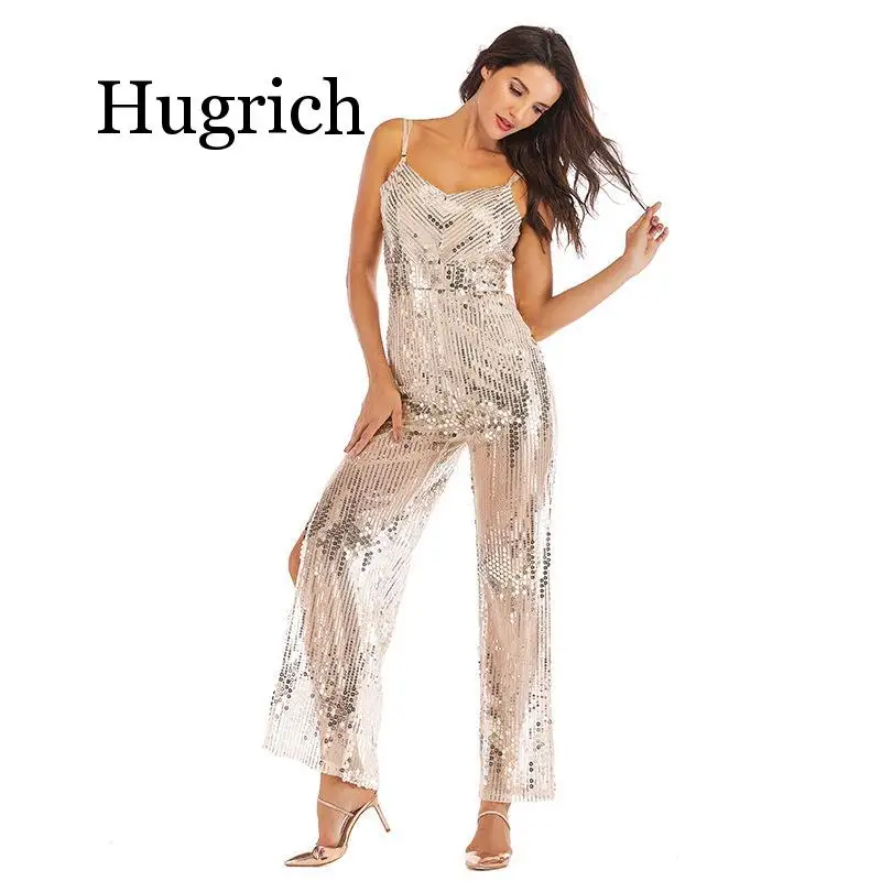 2020 Sexy Deep V Off Shoulder Multi Sequin Backless Striped Rompers Elegant Night Club Party Jumpsuit 2020 Sexy Deep V Off Shoulder Multi Sequin Backless Striped Rompers Elegant Night Club Party Jumpsuit