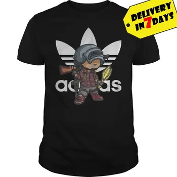 

Adida PUBG Funny T-Shirt Official Adida PUBG Chipi Full Size Black Shirt Cartoon t shirt men Unisex New Fashion tshirt