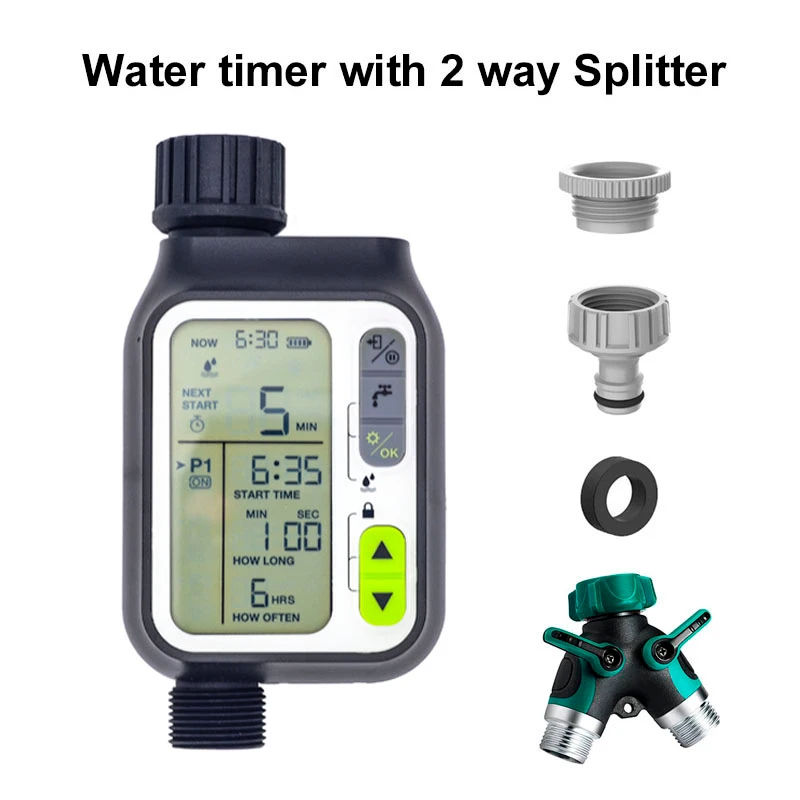 Garden Water Timer Waterproof Watering Timer With Rain Sensor Irrigation Timer Automatic Watering System Irrigation Controller 