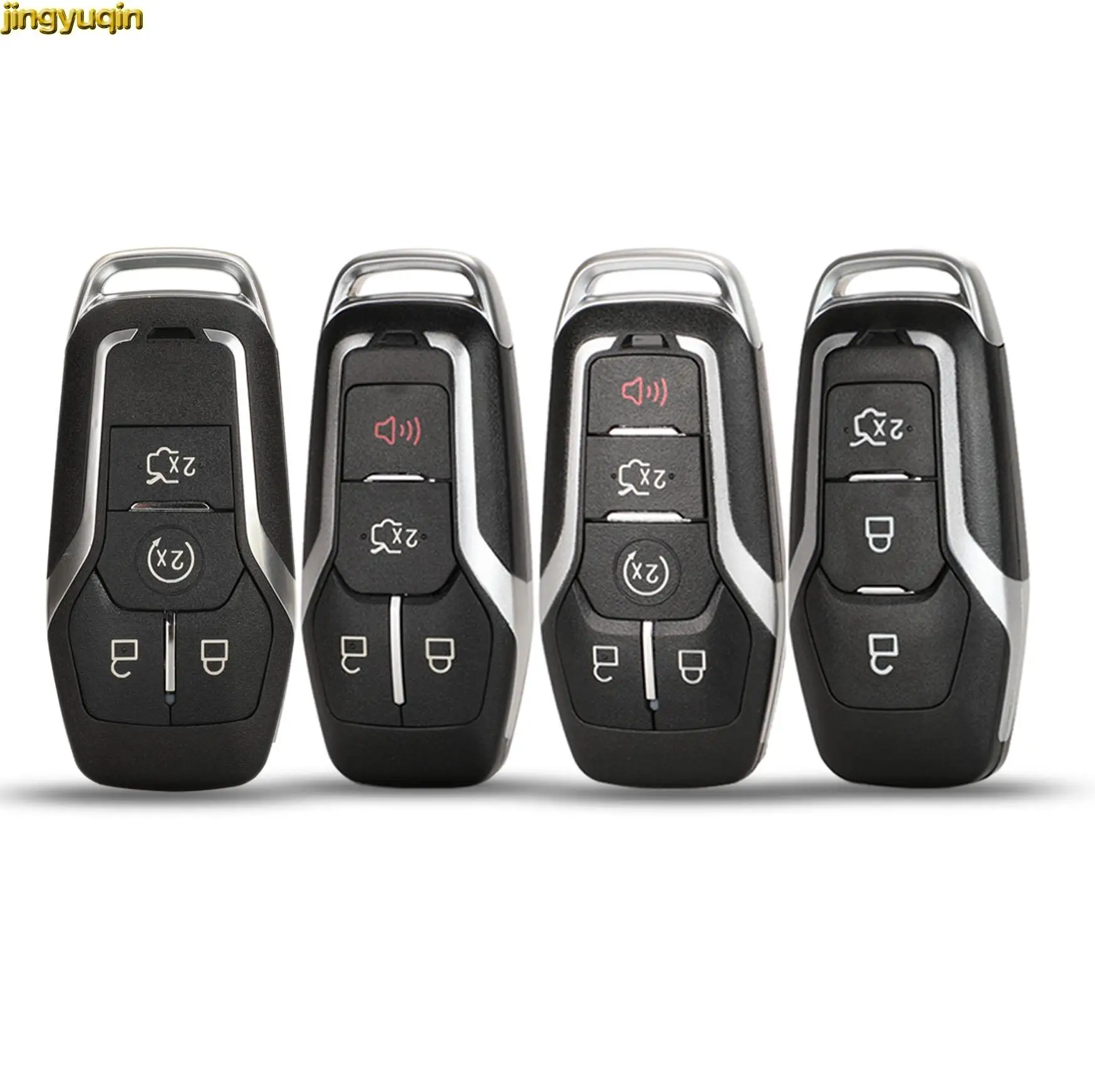 Jingyuqin 3/4/5 Button Remote Car Key Shell For Ford Edge Explorer Fusion 2013 2014 2015 2016 2017 M3N-A2C31243300 Smart Key Fob