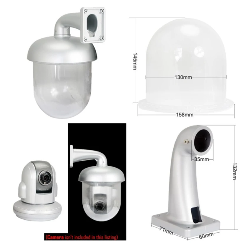 Открытый водонепроницаемый купол страховочный кожух для безопасности CCTV IP панорамирования наклона камеры