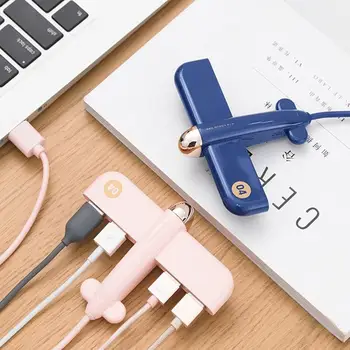 

Aircraft Shape USB 2.0 Expander 4-Port Data 0.5A Hub Splitter for PC Computer Laptop Portable USB Hub Computer Accessories